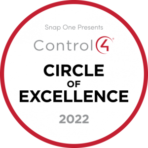 A Control 4 Circle of Excellence 2022 Certification Logo Awarded to Musical Images
