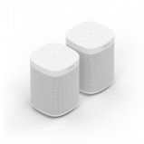 Sonos 2 x One Gen 2 Wireless Speakers in White with Amazon Alexa front