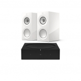 Sonos Wireless Amplifier with KEF R3 Meta Bookshelf speakers white
