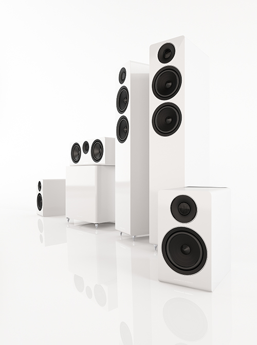 Acoustic Energy AE300 Series 5.1 Speaker Package in Piano Gloss White