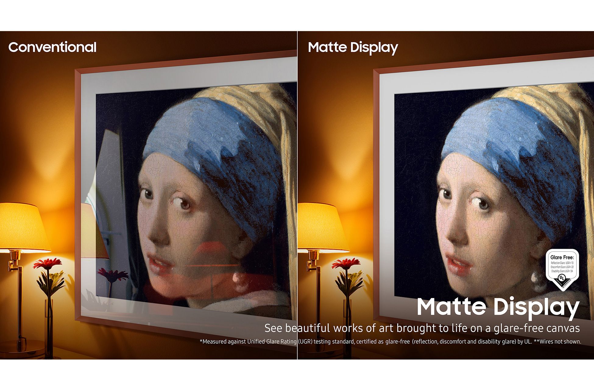 Samsung QE43LS03BB (2022) 43 Inch The Frame Art Mode OLED HDR Smart TV matte display