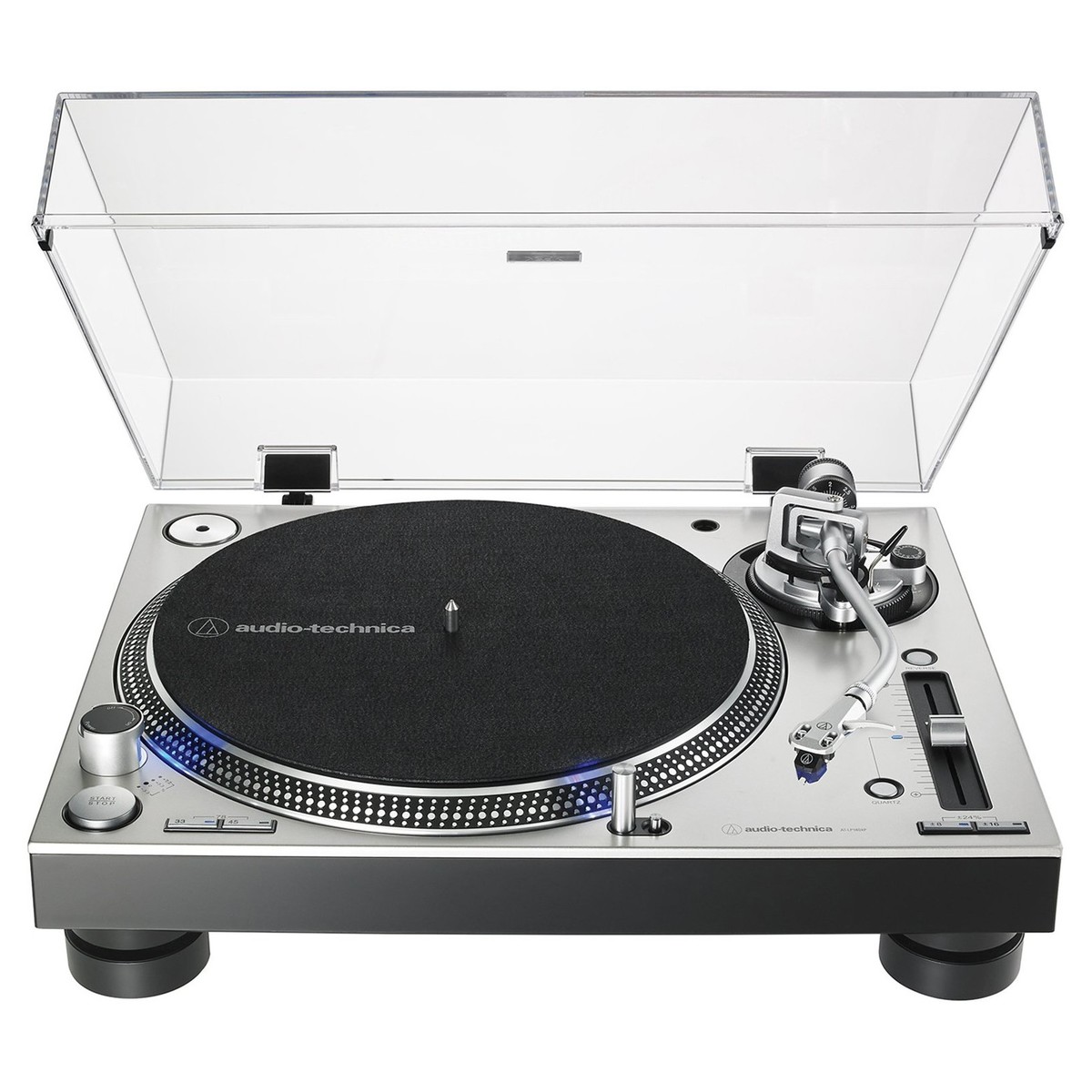 Audio Technica AT-LP140XPSVEUK Professional Direct Drive Manual Turntable Silver