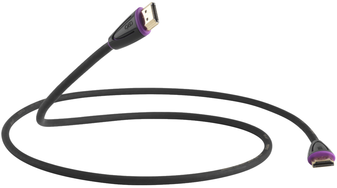 QED Profile E-Flex Single HDMI Cable in Black - 1 Metre