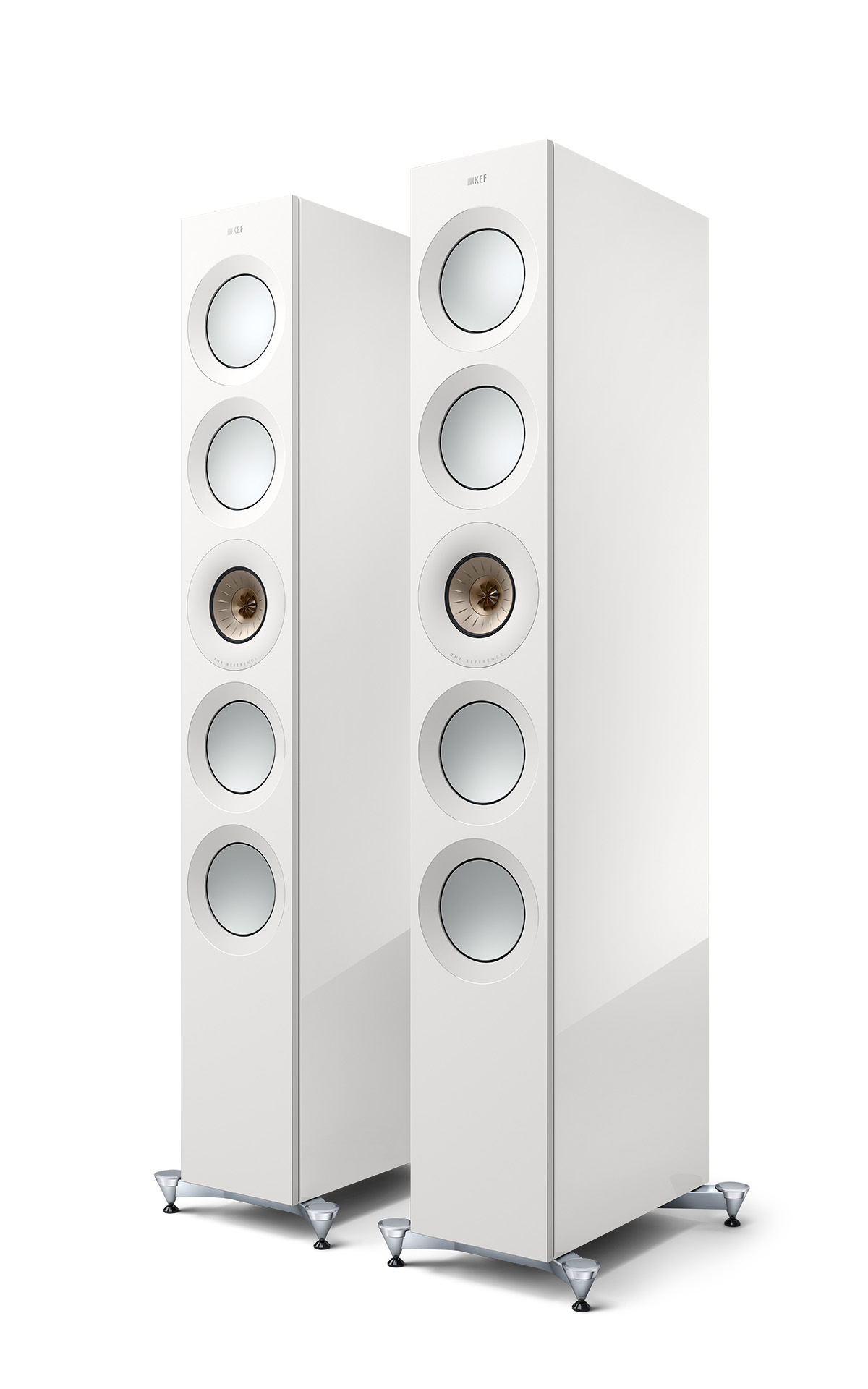 KEF Reference 5 Meta in High Gloss White/Champagne