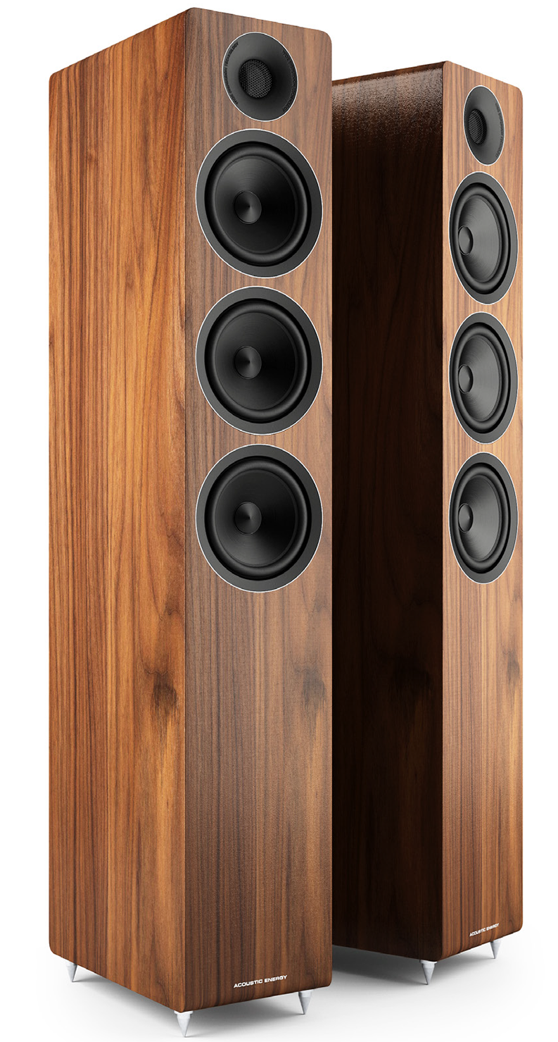 Acoustic Energy AE320 Floorstanding Speakers (Pair) in Walnut Wood Veneer