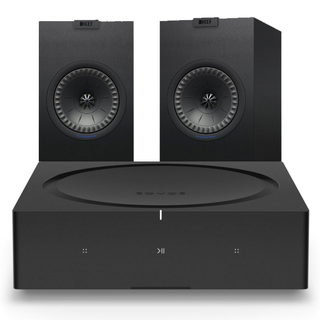Sonos Wireless Amplifier with Kef Q150 Bookshelf Speaker
