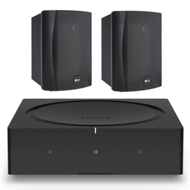 Sonos Wireless Amplifier with KEF Ventura 4 Outdoor 2way Ci Series