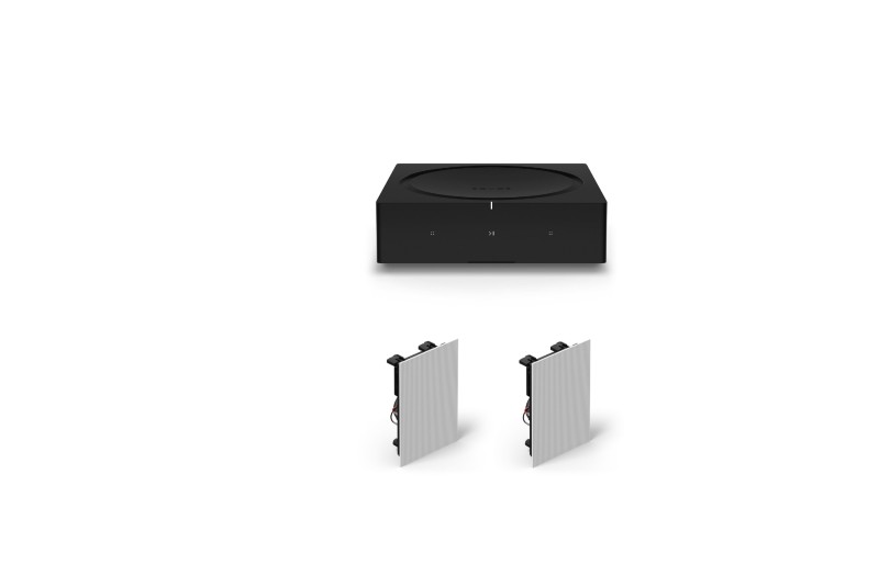 Sonos Wireless Amp with Sonos in wall speaker (Pack of 2)