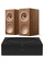 Sonos Wireless Amplifier with KEF R3 Meta Bookshelf speakers walnut