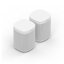 Sonos 2 x One Gen 2 Wireless Speakers in White with Amazon Alexa front