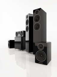 Acoustic Energy AE300 Series 5.1 Speaker Package in Piano Gloss Black - package