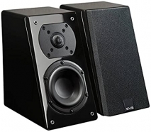 SVS Prime Elevation Speakers Pair in Black Gloss - pair with one grille on