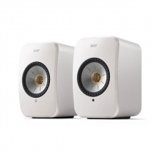 Kef LSX II Wireless Bookshelf Speakers In Mineral White