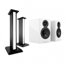 Acoustic Energy AE500s & Stands Package in White - package
