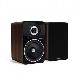 Elipson Prestige Facet 6B BT Wireless Bookshelf Speakers in Black/Walnut grille