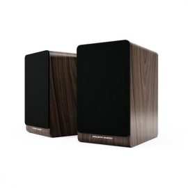Acoustic Energy AE100² Speakers in Walnut - grille on