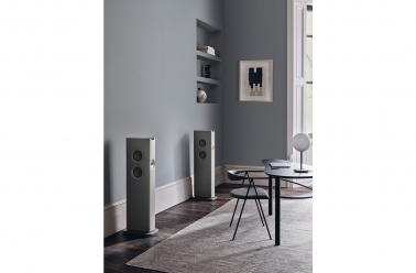 KEF LS60 Wireless Floorstanding Speakers Titanium Grey - lifestyle