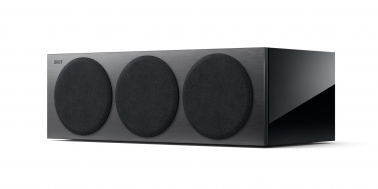KEF Reference 2 Meta Centre High Gloss Black/Grey - grille on