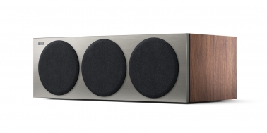 KEF Reference 2 Meta Centre Satin Walnut/Silver - grille on