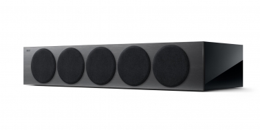 KEF Reference 4 Meta Centre High Gloss Black/Grey - grille on
