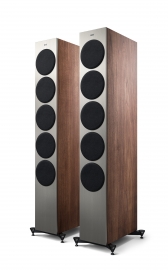 KEF Reference 5 Meta in Satin Walnut/Silver - Grille on