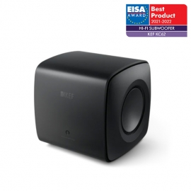 Kef KC62 Subwoofer in Carbon Black angle