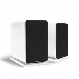 Elipson Prestige Facet 8B Bookshelf Speakers in White grille