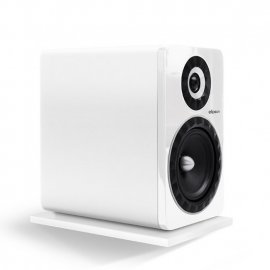 Elipson Prestige Facet 8B Bookshelf Speakers in White angle