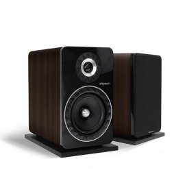 Elipson Prestige Facet 8B Bookshelf Speakers in Black/Walnut